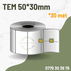 tem in nhiệt 50x30mm
