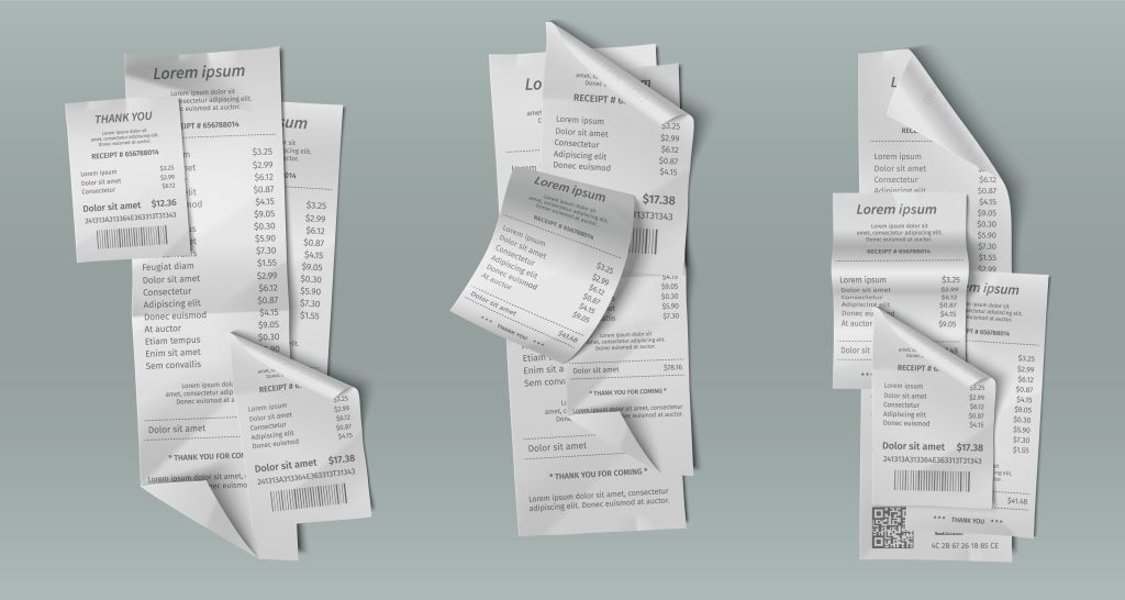 paper bill receipt pile mockup paper bill receipt pile mockup